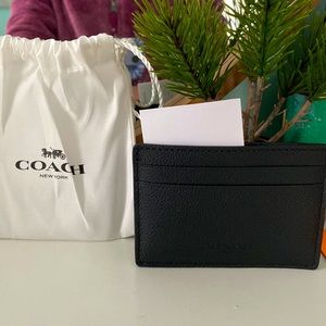 MENS Coach leather card holder with money clip